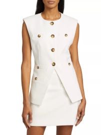 Shop Veronica Beard Tamara Tailored Cotton-Blend Vest at Saks Fifth Avenue